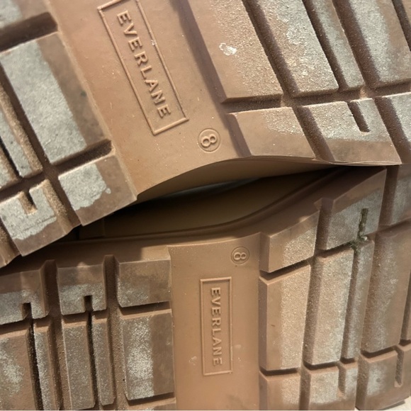 Everlane Rain Boots Womens 8 Chelsea Tawny Brown Rubber Slip on Heavy Anti Slip - Picture 10 of 11